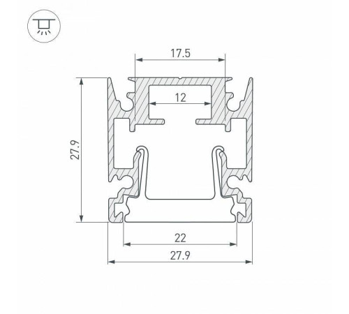 Профиль накладной Arlight HR 034946