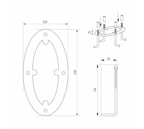 Наземный высокий светильник Arlight Muse 035395