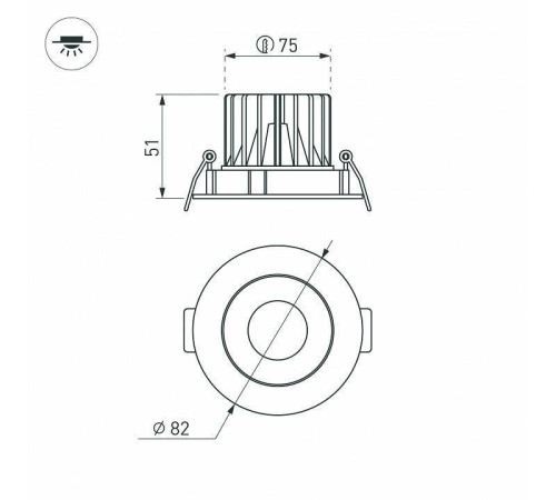 Встраиваемый светильник Arlight FORECAST 035448(1)