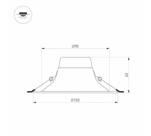 Встраиваемый светильник Arlight BLIZZARD 035588