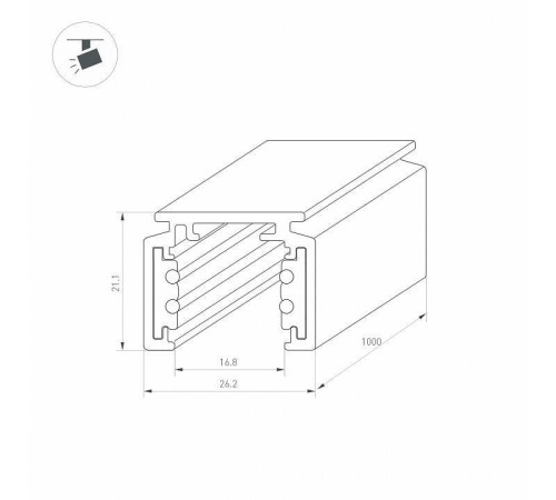Трек накладной Arlight MAG-ORIENT 37309
