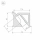 Профиль накладной угловой внутренний Arlight SL-BEVEL 038200