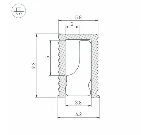 Профиль накладной Arlight SL-MINI 038203