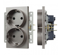 Розетка двойная с заземлением, без рамки Arlight SCT 043766