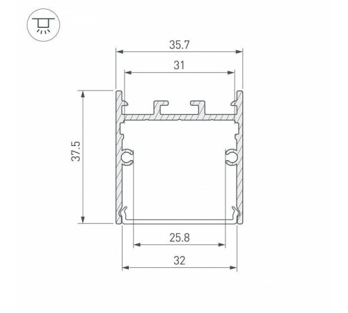 Профиль накладной Arlight LINE 043975(1)