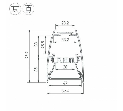 Профиль накладной Arlight ARH-LINE 044885