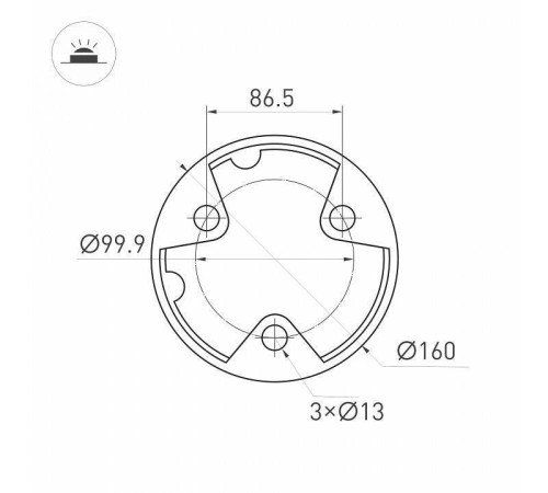 Наземный низкий светильник Arlight LGD-LANDMARK-BOLL 045533