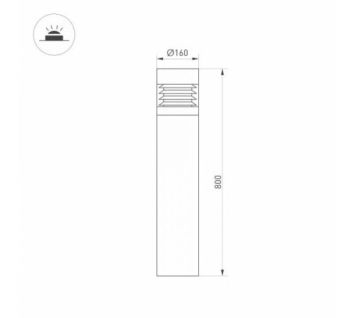 Наземный низкий светильник Arlight LGD-FRESNEL-BOLL 045539