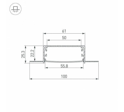 Профиль встраиваемый Arlight FANTOM 046410