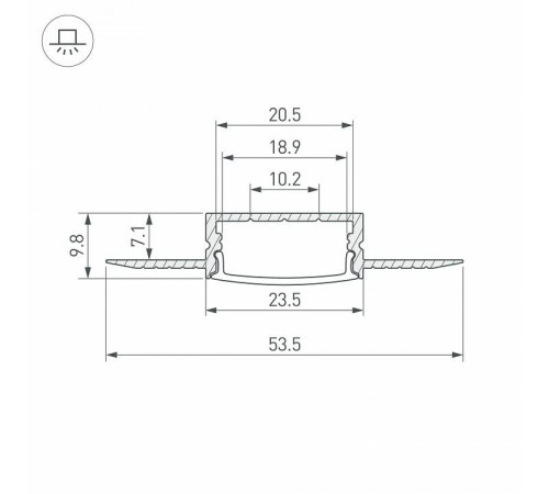 Профиль встраиваемый Arlight FANTOM 047360