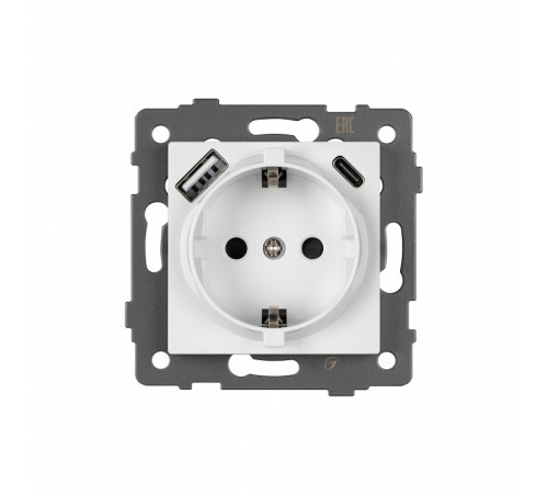 Розетка с заземлением и 2хUSB type A и C, без рамки Arlight SCT 049822