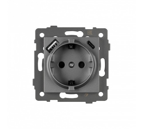 Розетка с заземлением и 2хUSB type A и C, без рамки Arlight SCT 049831