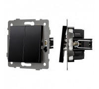 Выключатель проходной двухклавишный без рамки Arlight SWT 049893
