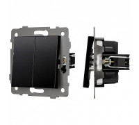 Выключатель проходной двухклавишный без рамки Arlight SWT 049893