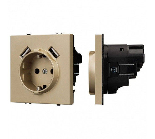 Розетка с заземлением и 2хUSB type A, без рамки Arlight SCT 054290