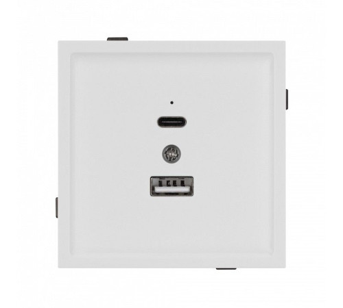 Розетка 2хUSB type A и C без рамки Arlight SCT-TENDO 054539