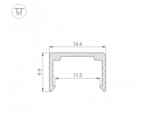 Профиль накладной Arlight WPH-FLEX 062505