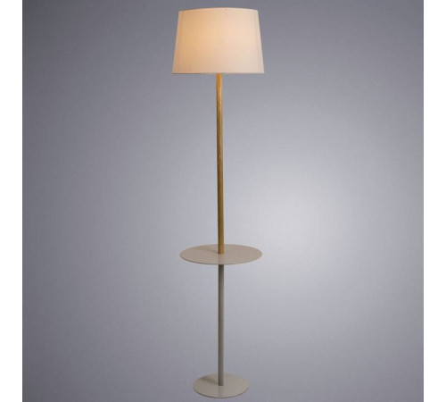 Торшер с полкой Arte Lamp Connor A2102PN-1WH