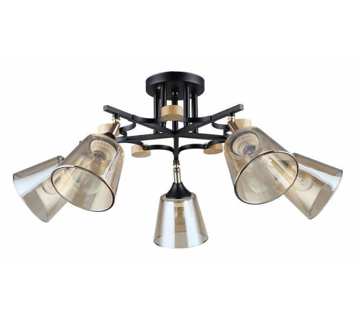 Люстра на штанге Arte Lamp Glassy 5 ламп A5078PL-5BK