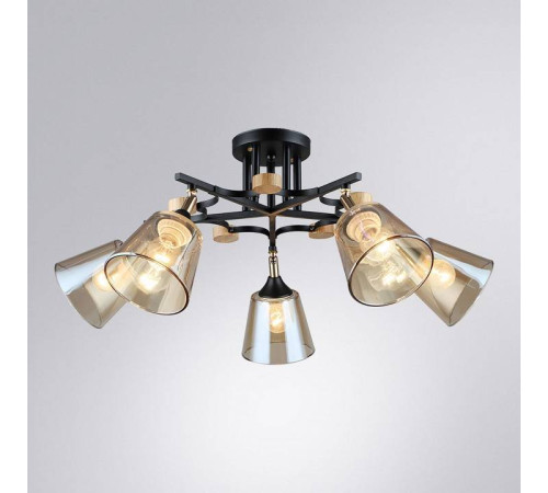 Люстра на штанге Arte Lamp Glassy 5 ламп A5078PL-5BK