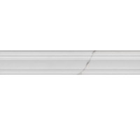 Бордюр Kerama Marazzi Монте Тиберио Багет белый глянцевый обрезной 40x7,3 см BLF024R
