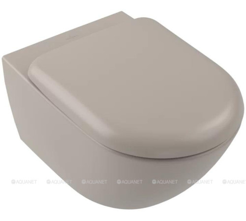 Унитаз подвесной Villeroy & Boch Antao 370x560 мм CeramicPlus цвет Almond 4674T0AM