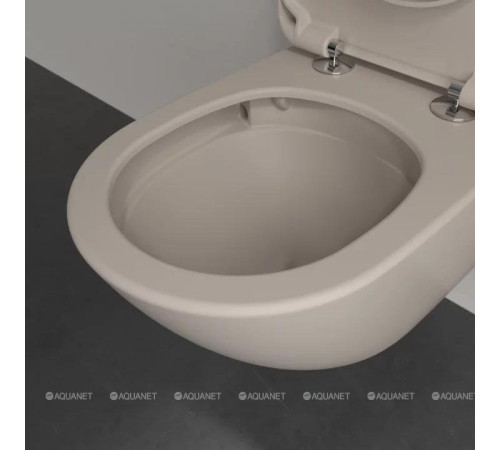 Унитаз подвесной Villeroy & Boch Antao 370x560 мм CeramicPlus цвет Almond 4674T0AM