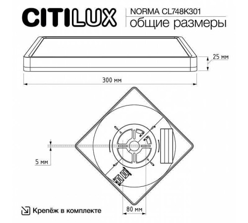 Накладной светильник Citilux Norma CL748K301