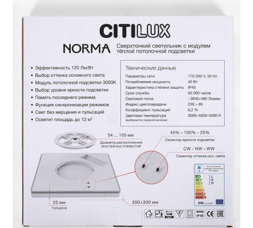 Накладной светильник Citilux Norma CL748K301