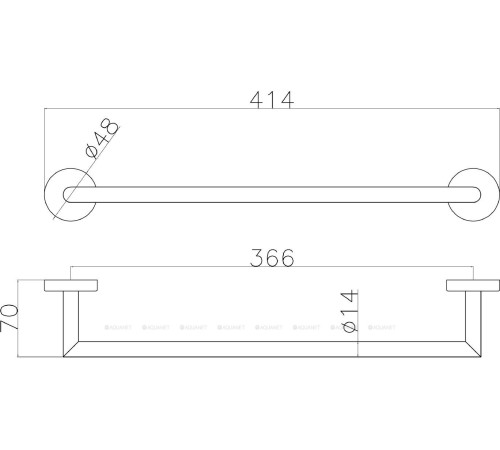 Держатель для полотенца Allen Brau INFINITY 400 мм латунь хром 6.21A11-00
