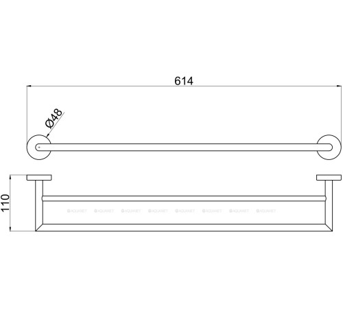 Держатель для полотенца Allen Brau Priority двурядный 614 мм матовый никель 6.31012-BN