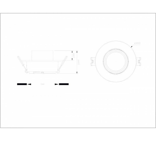 Встраиваемый светильник Denkirs Rond DK3120-WH