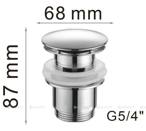 Донный клапан Haiba Клик-Клак с переливом хром HB63