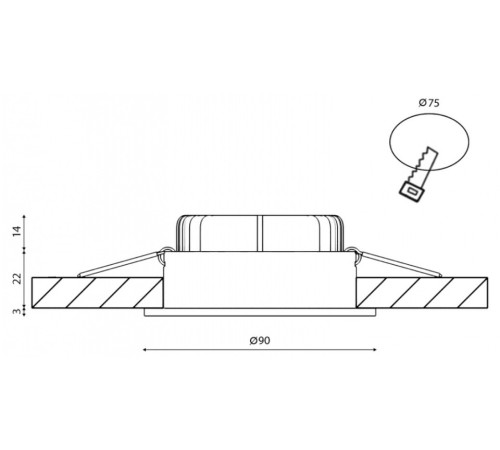 Встраиваемый светильник на штанге DesignLed FA 00-00005314