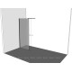 Душевая перегородка Allen Brau INFINITY 1 Walk-in 1400 мм прозр. черный браш 3.21027.BBA