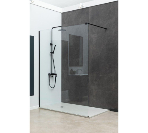 Душевая перегородка Allen Brau INFINITY 1 Walk-in 1400 мм прозр. черный браш 3.21027.BBA