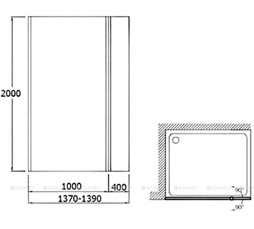 Душевое ограждение Jacob Delafon Contra фиксированное матовое стекло 140 см E22WD140-GA