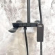 Душевая система Haiba HB24639-7 с изливом и тропическим душем черный HB24639-7