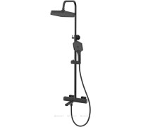 Душевая система Haiba HB24726-7 с изливом и тропическим душем черный HB24726-7
