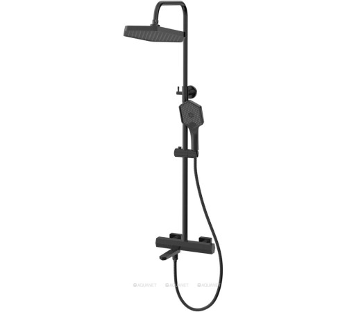 Душевая система Haiba HB24726-7 с изливом и тропическим душем черный HB24726-7