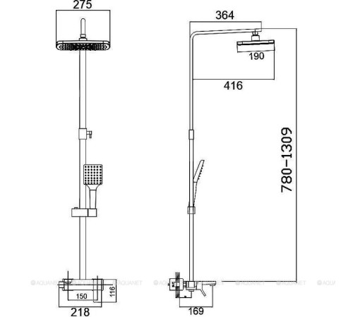 Душевая система Haiba HB24818 хром HB24818