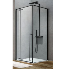 Душевое ограждение Aquanet IDEAL 1200x900 мм прозрачное 8 мм черный матовый AE-AXC92MB-S-B