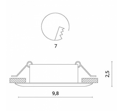 Встраиваемый светильник Divinare Sciuscia 1765/02 PL-1