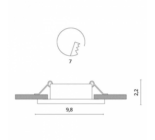 Встраиваемый светильник Divinare Simplex 1855/03 PL-1