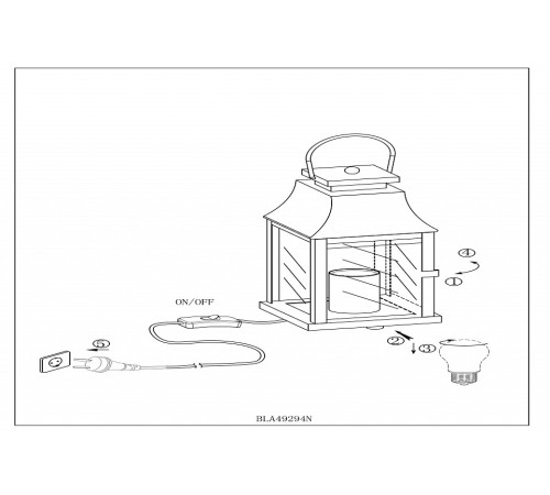 Настольная лампа декоративная Eglo Lisburn 49294