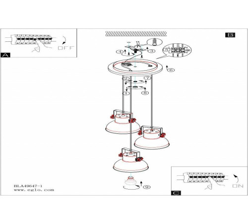 Подвесной светильник Eglo ПРОМО Barnstaple 49647