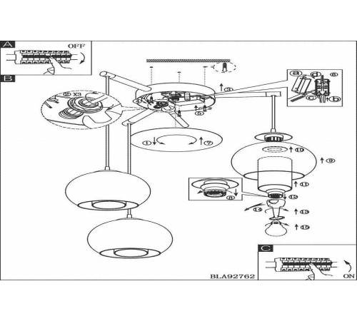 Подвесной светильник Eglo ПРОМО Bolsano 92762