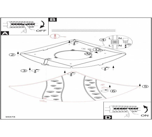 Накладной светильник Eglo ПРОМО Nerini 95578