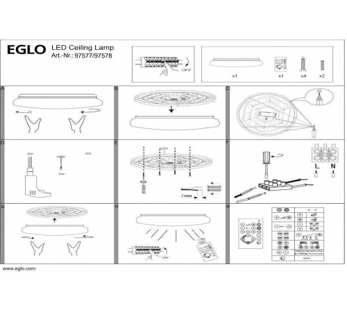 Накладной светильник Eglo ПРОМО Sileras 97578