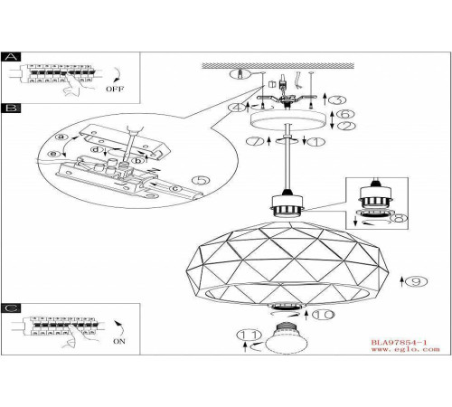Подвесной светильник Eglo Roccaforte 97855